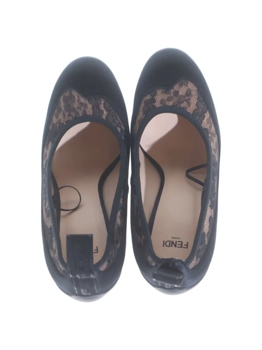 Fendi Lace Pumps Heels Black